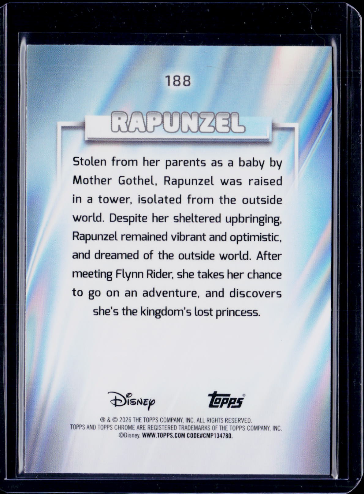2026 Topps Chrome Rapunzel Dark Blue & Light Blue Lava /125
