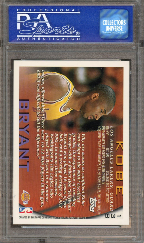 1996 Topps Kobe Bryant Rookie PSA 10