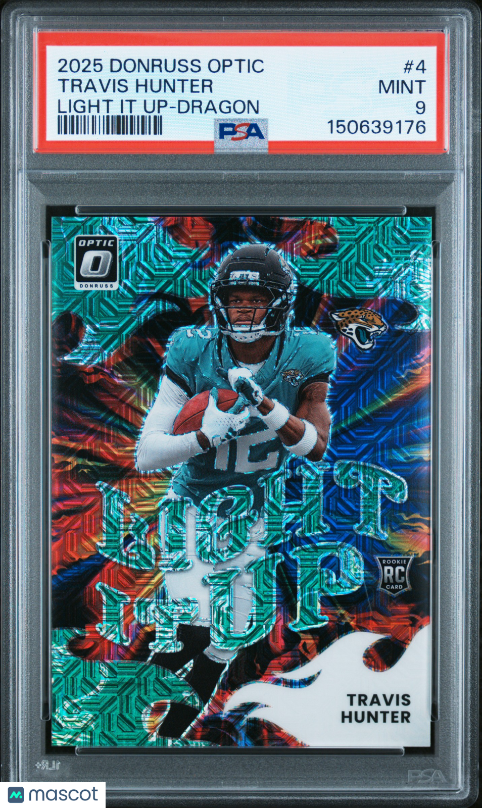 2025 Panini Donruss Optic Light It Up Travis Hunter #4 Dragon PSA 9
