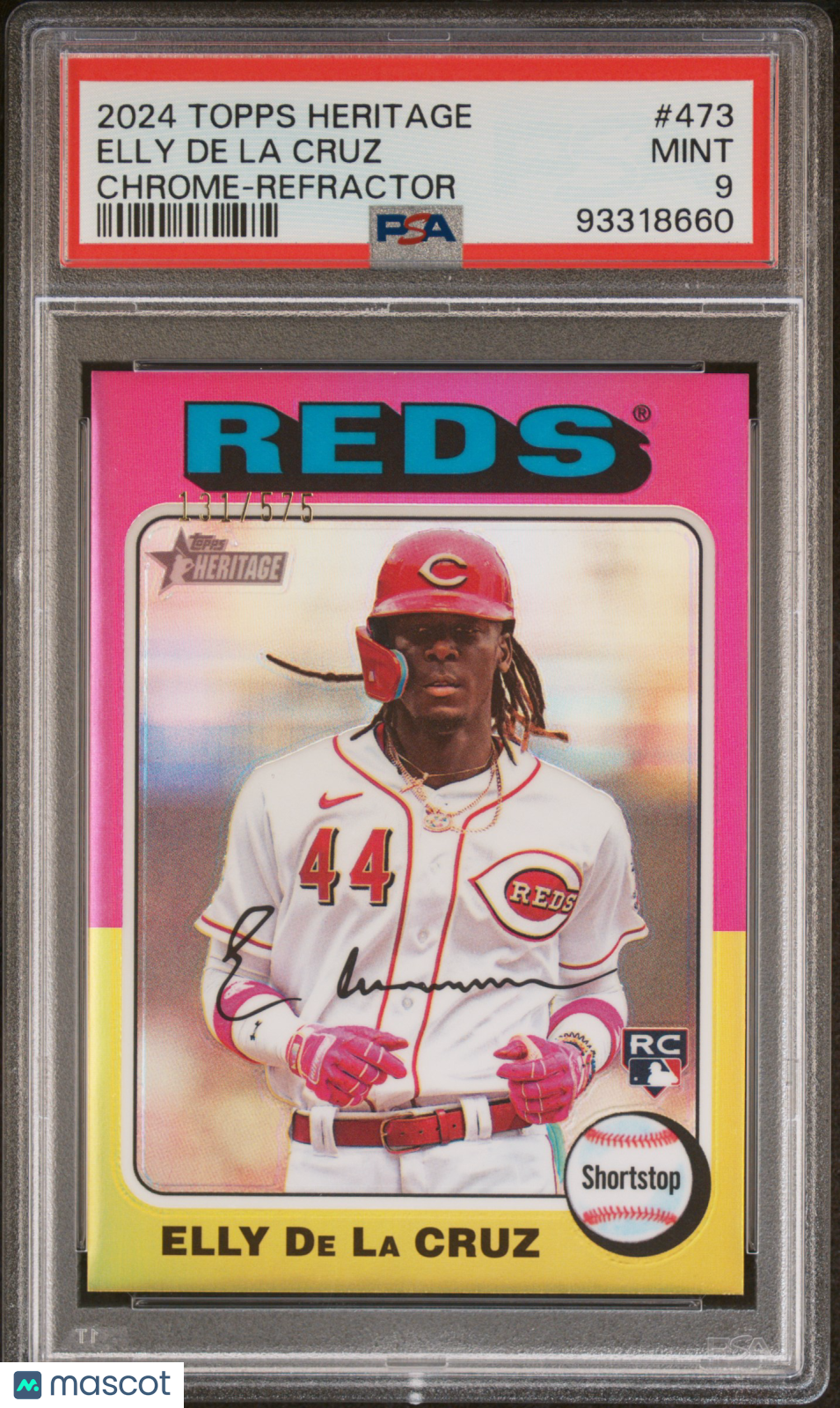 2024 Topps Heritage Elly De La Cruz Chrome Refractor 131/575 PSA 9