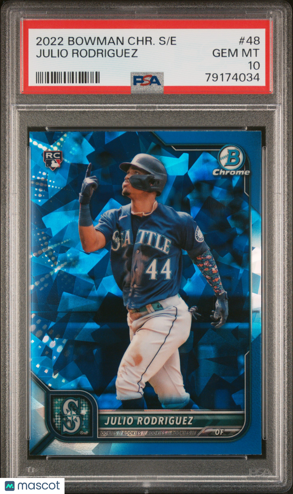 2022 Bowman Chrome Sapphire Julio Rodriguez PSA 10