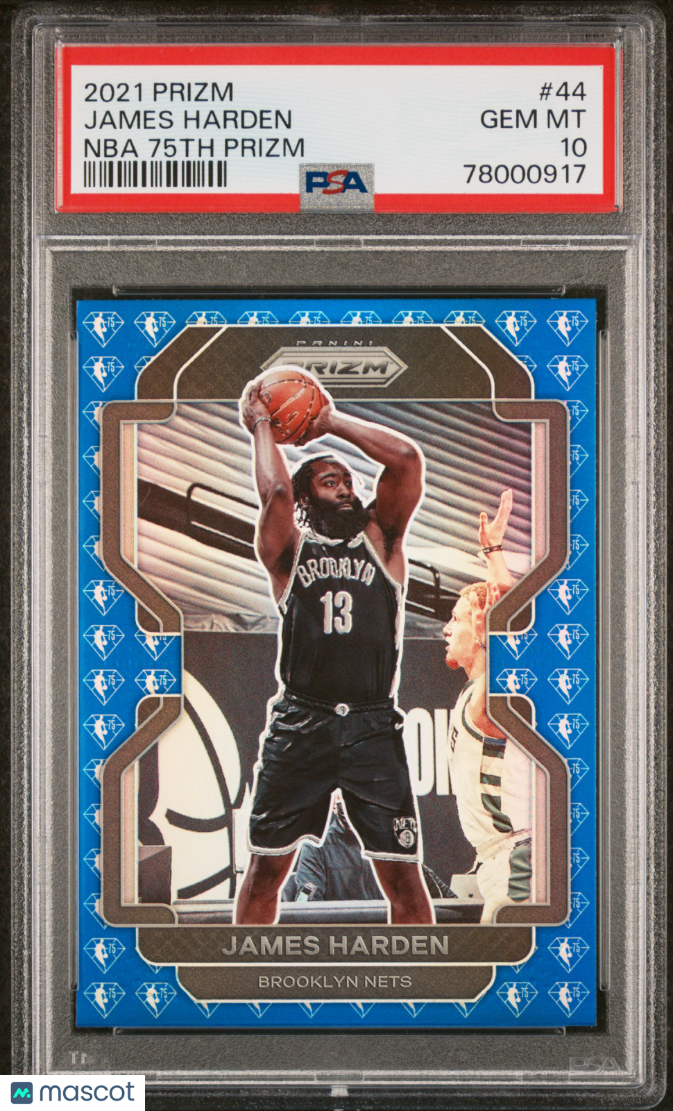 2021 Panini Prizm James Harden #44 NBA 75th PSA 10