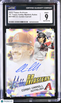 2023 Topps Archives Corbin Carroll Rookie Hobby Masters Auto 10/23 CGC 9 Auto 10