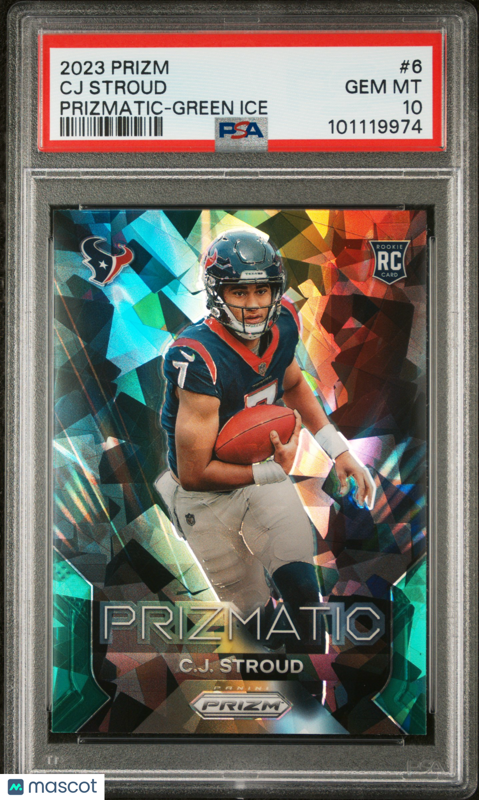 2023 Panini Prizm Prizmatic CJ Stroud #6 Green Ice PSA 10