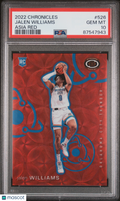 2022 Chronicles Jalen Williams Rookie Asia Red 12/48 PSA 10 RC