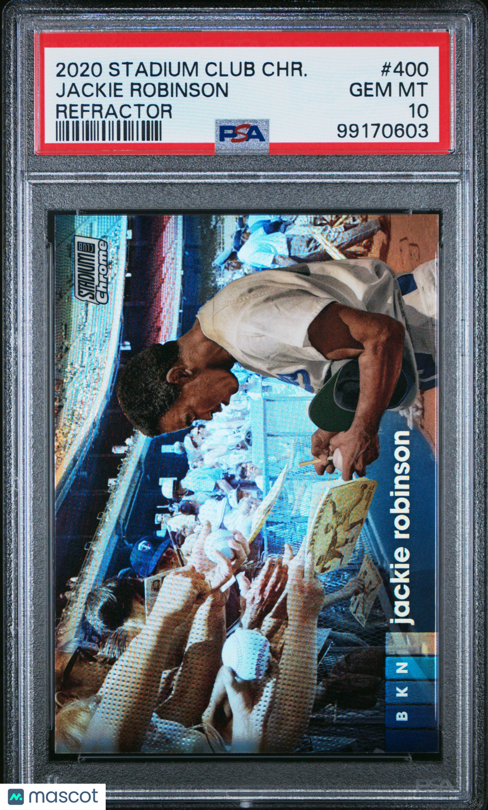 2020 Stadium Club Chrome Jackie Robinson Refractor PSA 10