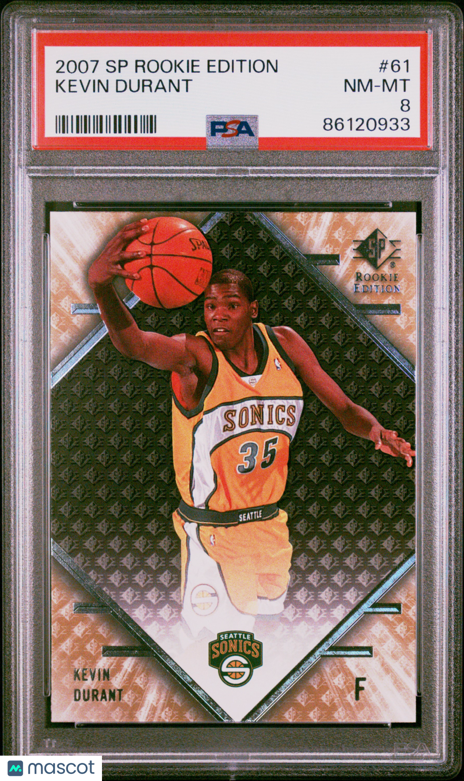 2007 SP Rookie Edition Kevin Durant #61 PSA 8