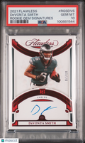 2021 Flawless DeVonta Smith Rookie Gem Auto Ruby 01/20 PSA 10 RC