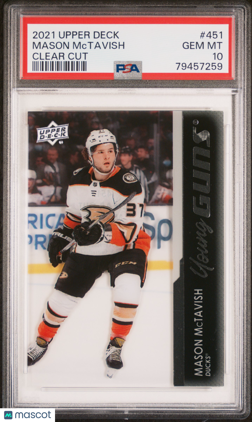 2021 Upper Deck Mason McTavish Clear Cut Young Guns PSA 10 RC