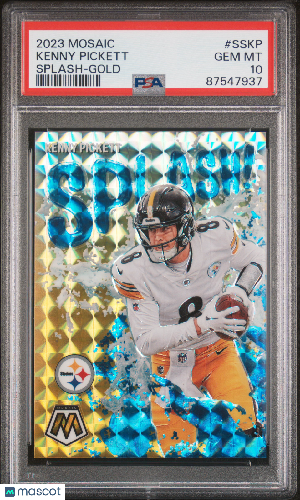 2023 Mosaic Kenny Pickett Splash Gold 7/10 PSA 10