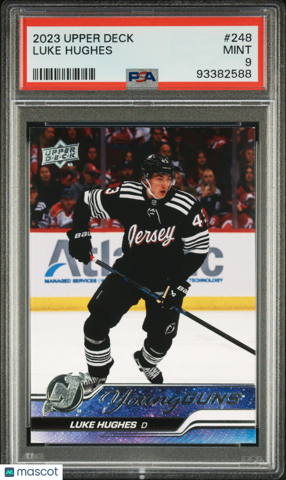 2023 Upper Deck Luke Hughes Young Guns PSA 9 RC