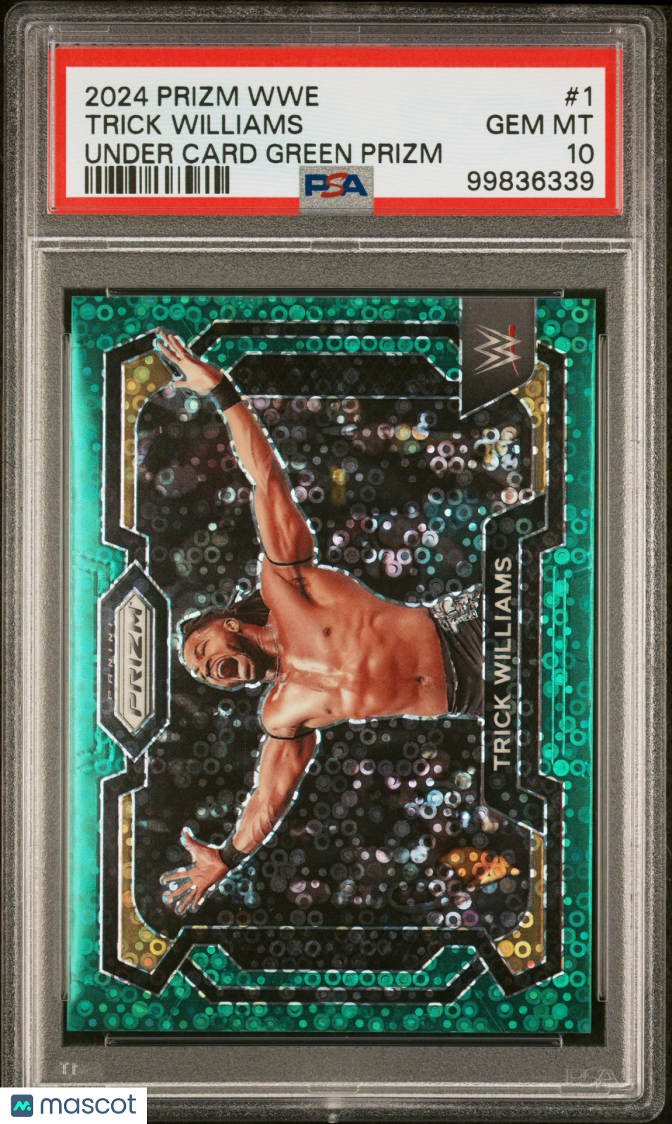 2024 Prizm WWE Trick Williams Under Card Green Prizm PSA 10