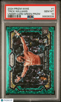2024 Prizm WWE Trick Williams Under Card Green Prizm PSA 10