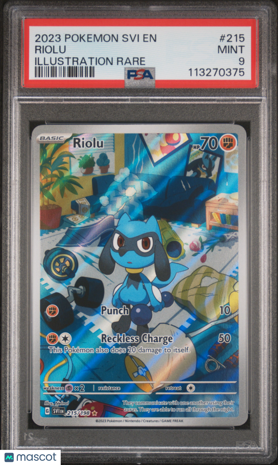 2023 Pokemon SVI EN Riolu Illustration Rare PSA 9