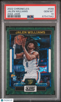 2022 Chronicles Jalen Williams Rookie Asia Jade 9/18 PSA 10 RC