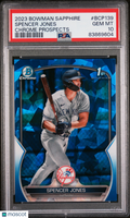 2023 Bowman Sapphire Spencer Jones Chrome Prospect PSA 10