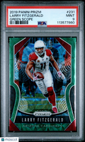 2019 Panini Prizm Larry Fitzgerald #231 Green Scope PSA 9