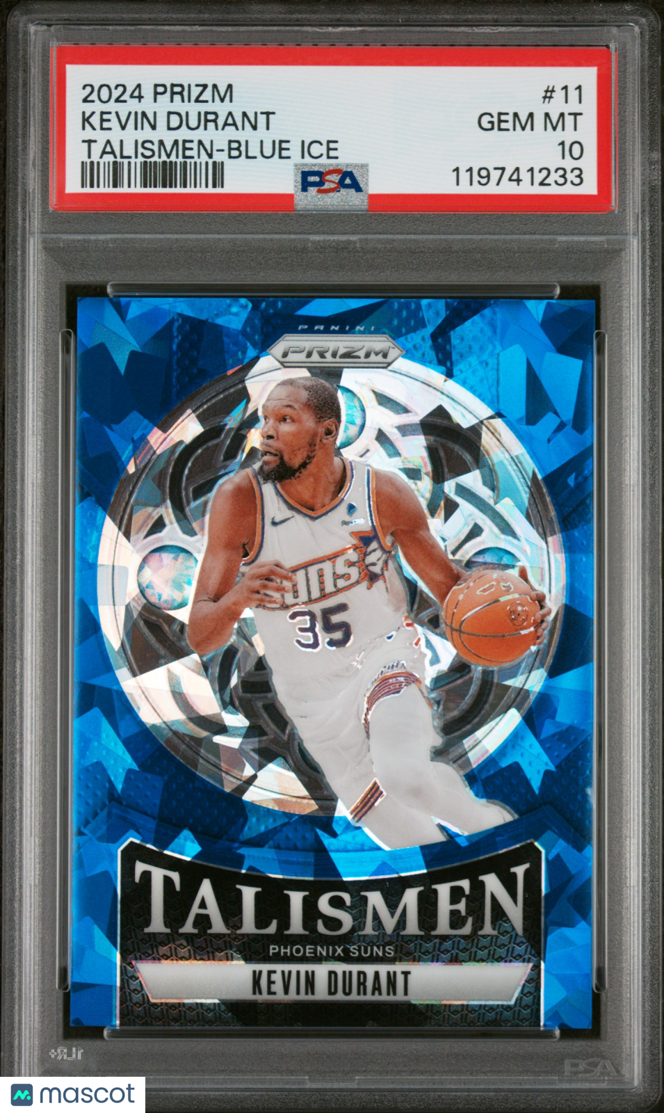 2024 Prizm Kevin Durant Tailsman Blue Ice PSA 10