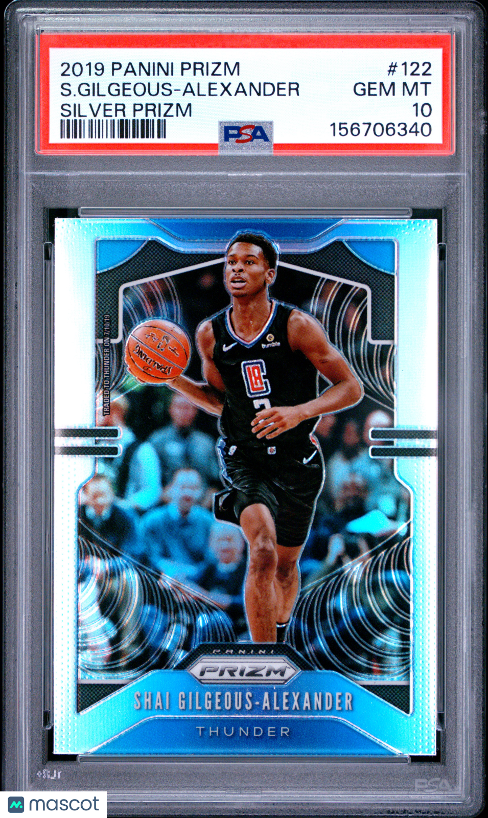 2019 Prizm Shai Gilgeous-Alexander Silver Prizm PSA 10