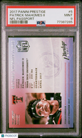 2017 Panini Prestige Patrick Mahomes II NFL Passport PSA 9