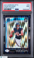 2024 Donruss Optic Caleb Williams Purple Shock PSA 9