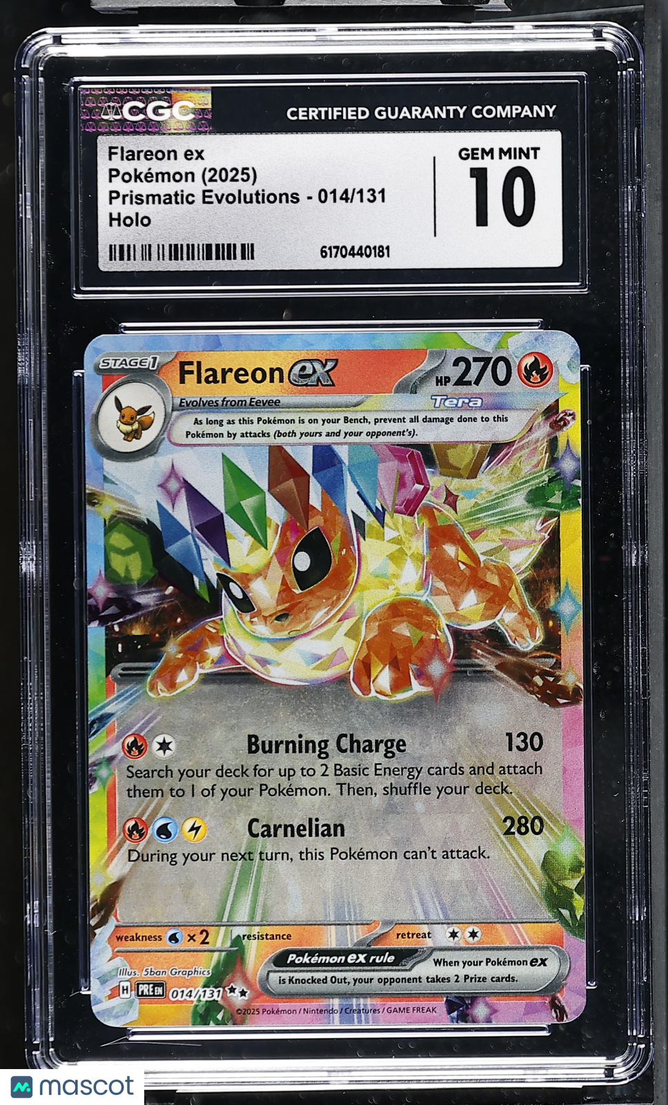 Pokemon Flareon ex 014 131 CGC 10