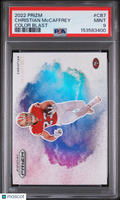 2022 Prizm Christian McCaffrey Color Blast PSA 9