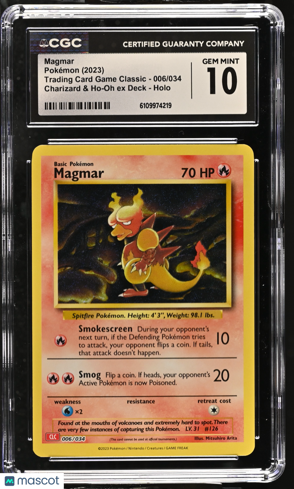 2023 Pokemon Magmar Charizard & Ho-Oh ex Deck CGC 10