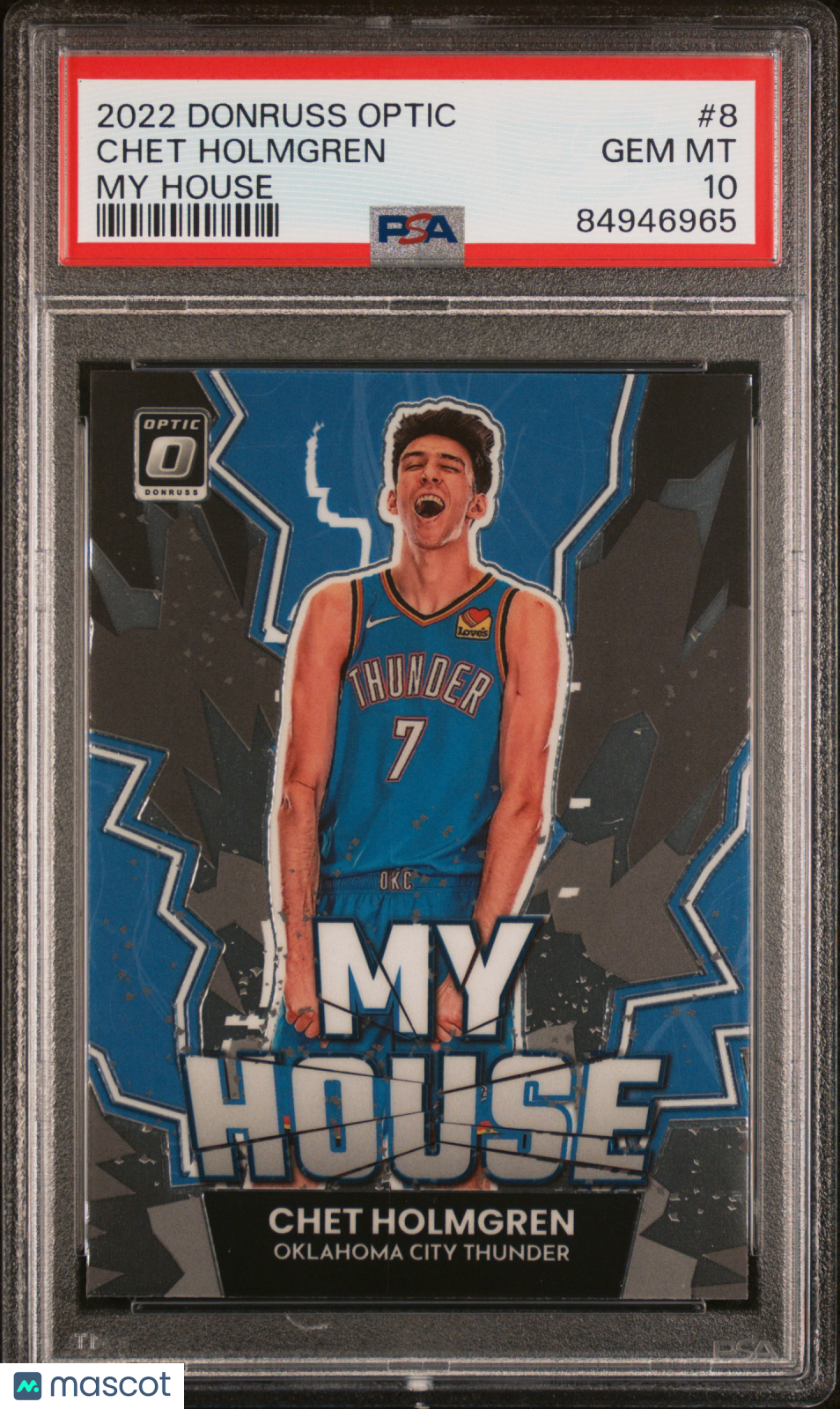 2022 Donruss Optic Chet Holmgren My House PSA 10
