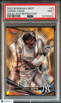 2022 Bowmans Best Aaron Judge Gold Lava Refractor 2/75 PSA 9