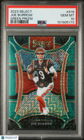 2023 Panini Select Joe Burrow #419 Green Prizm PSA 10