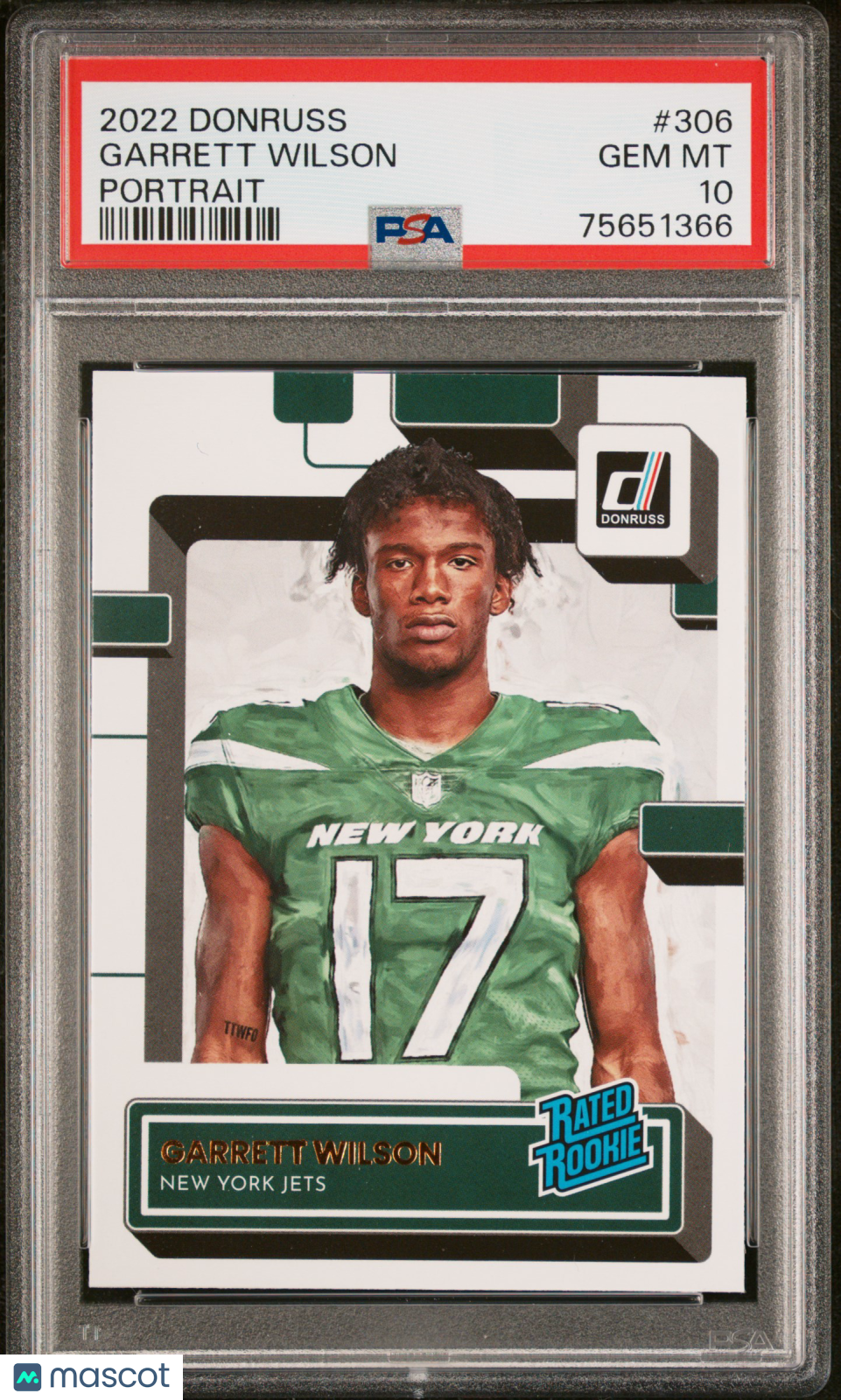 2022 Panini Donruss Garrett Wilson #306 Portrait PSA 10