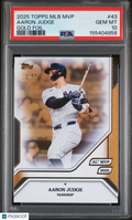 2025 Topps MLB MVP Aaron Judge Gold Foil 21/50 PSA 10
