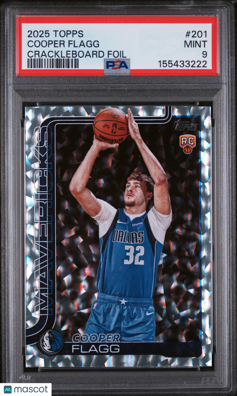2025 Topps Cooper Flagg Crackleboard Foil Rookie PSA 9 RC