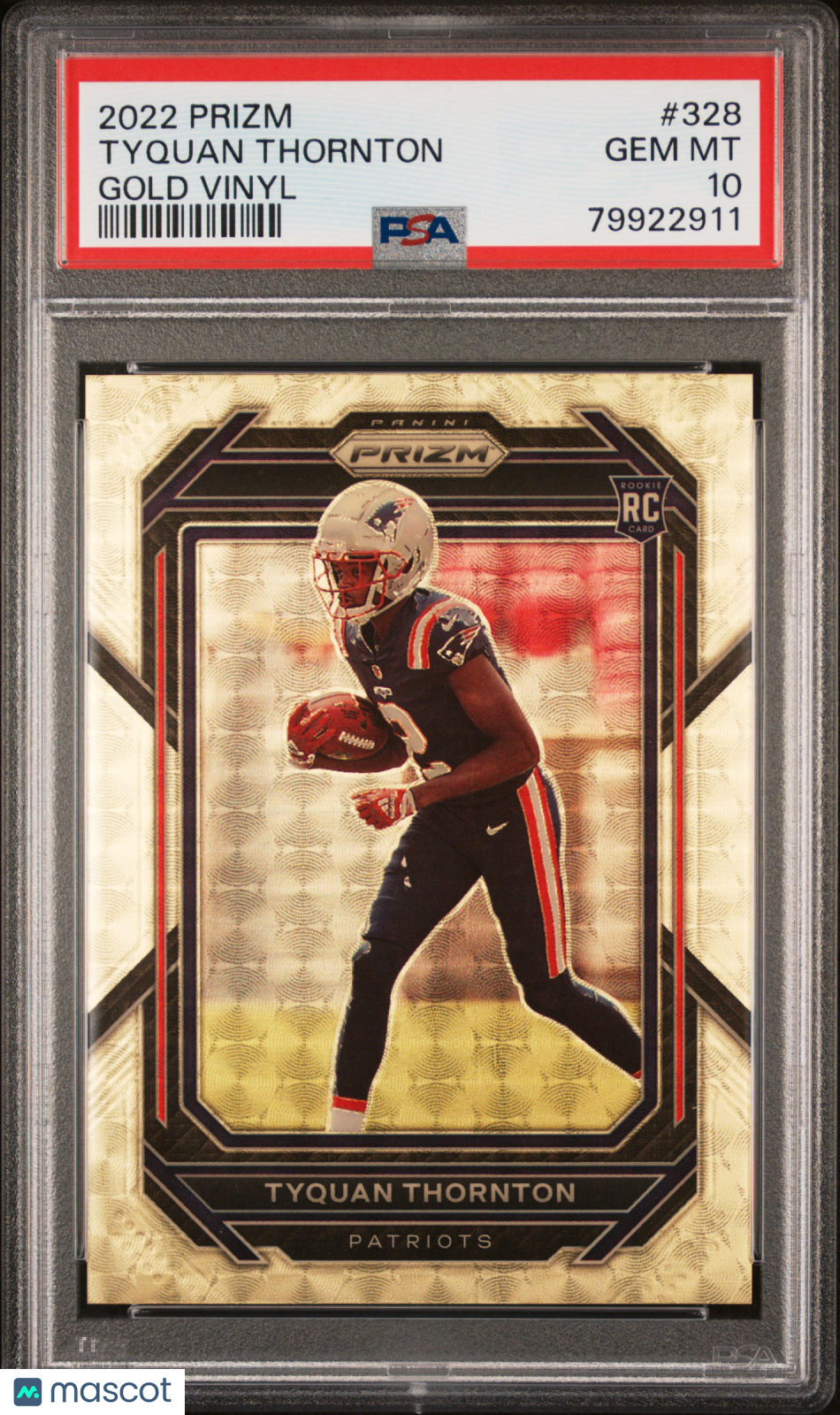 2022 Prizm Tyquan Thornton Rookie Gold Vinyl 1/5 PSA 10 RC