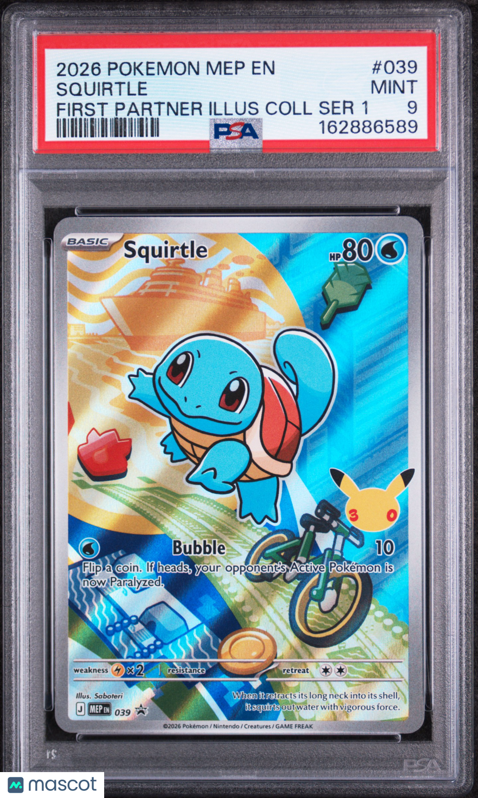 2026 Pokemon Mega Evolution Promos Squirtle First Partner PSA 9