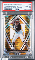 2020 Chronicles Fernando Tatis Jr. Specra Gold Dual Patch 4/10 PSA 10
