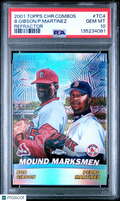 2001 Topps Chrome Combos P. Martinez B. Gibson #TC4 Refractor PSA 10