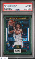 2022 Chronicles Jalen Williams Rookie Asia Jade 17/18 PSA 10 RC