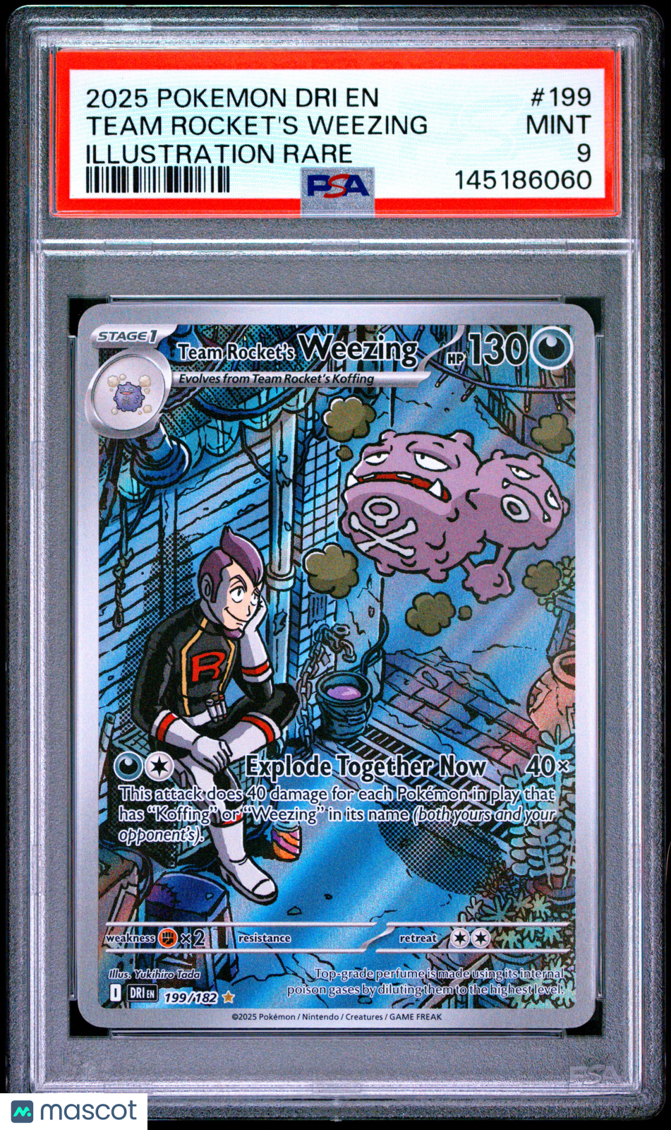 Pokemon Team Rocket's Weezing 199 182 PSA 9
