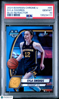2024 Bowman Chrome University Syla Swords #65 Blue Refractor PSA 10