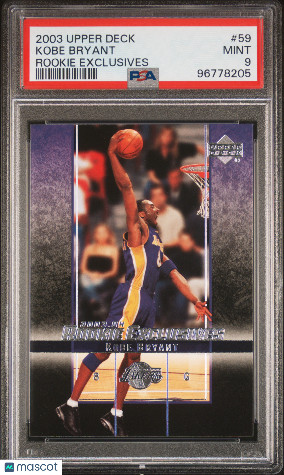 2003 Upper Deck Kobe Bryant Rookie Exclusive PSA 9