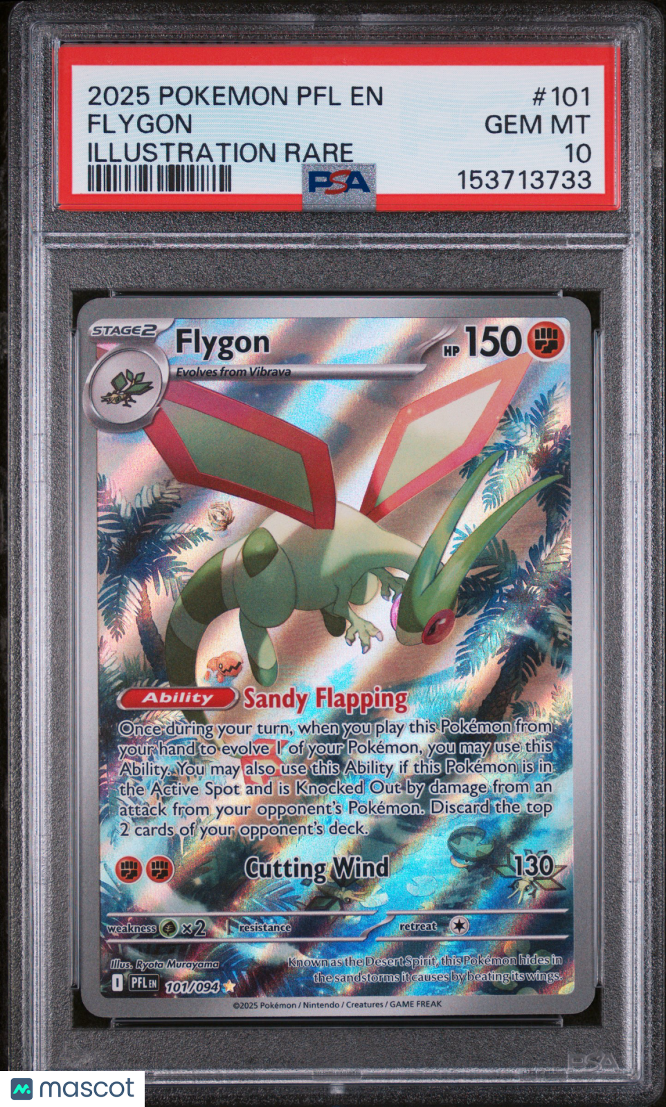2025 Pokemon PFL EN-Phantasmal Flames Flygon Illustration Rare PSA 10 #101
