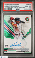 2024 Topps Pristine Pristine Autographs Ceddanne Rafaela #PACR Green /150 PSA 10