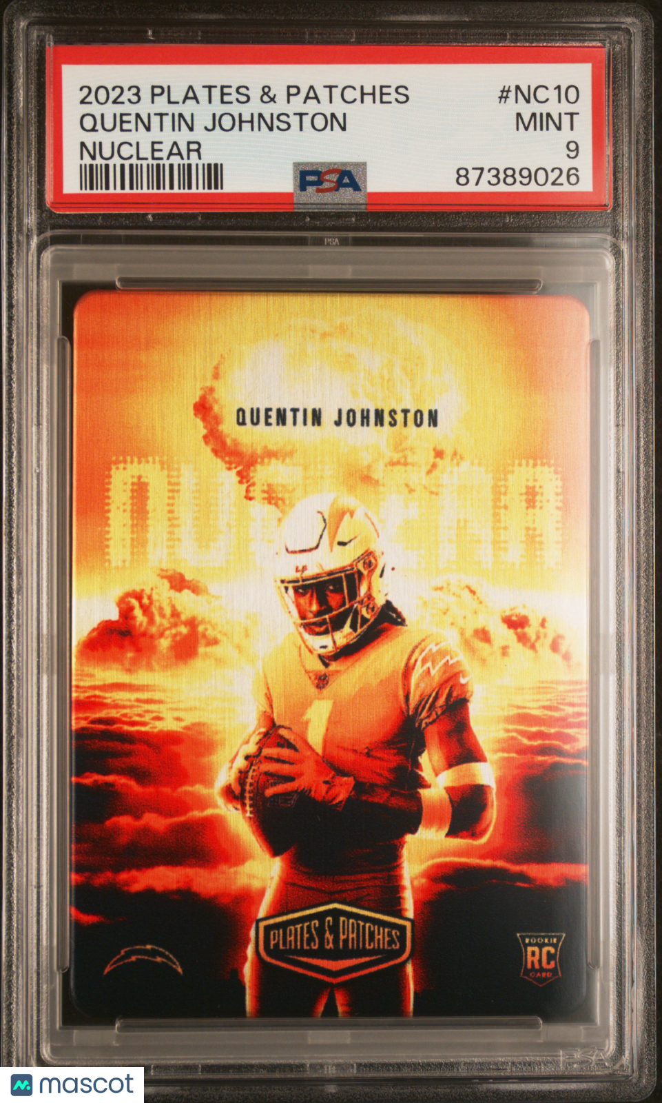 2023 Plates & Patches Quentin Johnston Rookie Nuclear PSA 9 RC