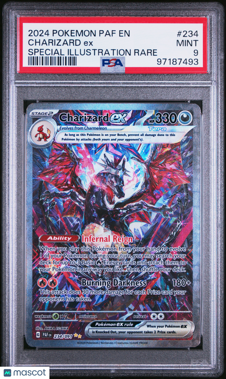 2024 Pokemon PAF EN Charizard ex Special Illustration Rare PSA 9