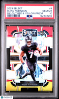 2023 Select Bijan Robinson Rookie Die Cut Red & Yellow PSA 10 RC