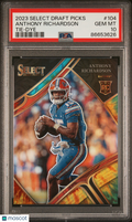 2023 Panini Select Draft Picks Anthony Richardson #104 Tie Dye Prizm PSA 10