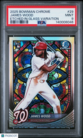 2025 Bowman Chrome James Wood Etched In Glass Variation PSA 9