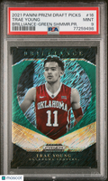 2021 Prizm Draft Picks Trae Young Brilliance Green Shimmer 4/5 PSA 9